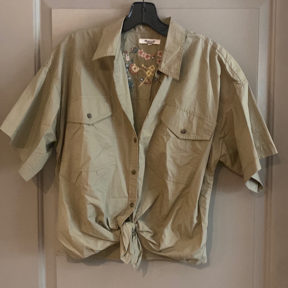 Madewell embroidered button down